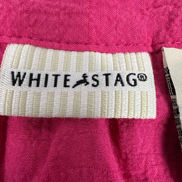 White Stag Womens Pink Button-Front Crinkle Blouse XL Polyester/Rayon/Spandex - Picture 4 of 6